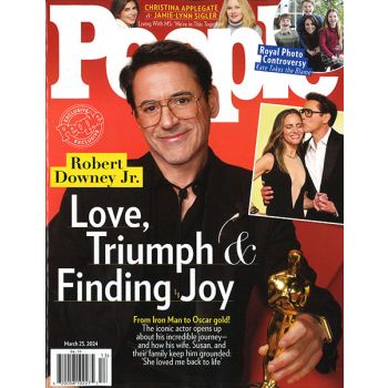 People Magazine Issue 13 Year 2024
Robert Downey Jr.  On Love, Triumph & Finding Joy