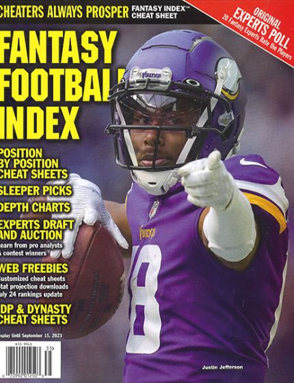 Fantasy Football Index Magazine Issue 36 Year 2023Fantasy Index Cheat Sheet